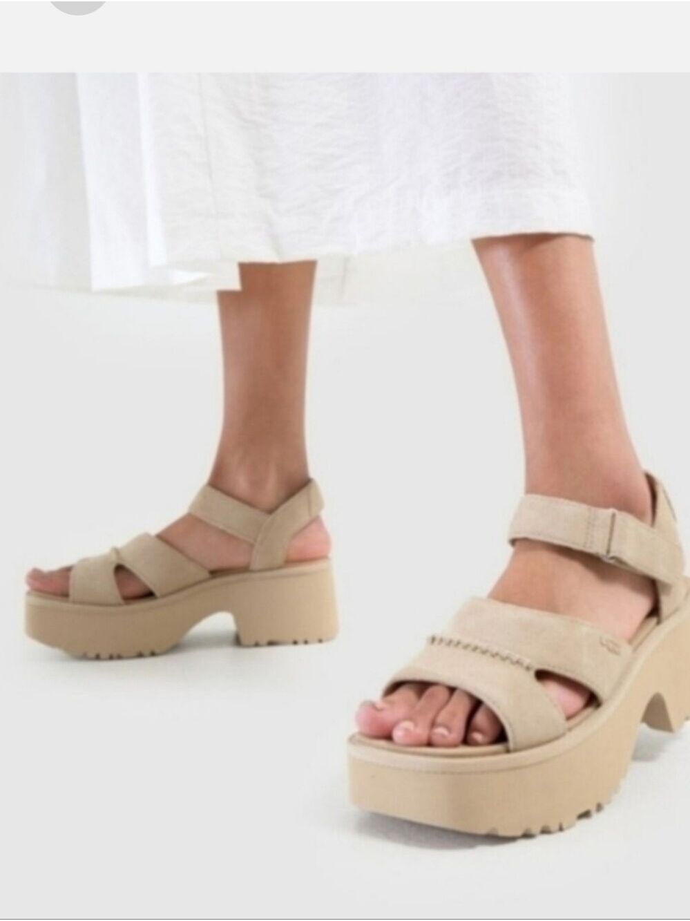 New Ugg New Height Ankle Strap Sandals color Mustard Seedsize 9 - Picture 8 of 9